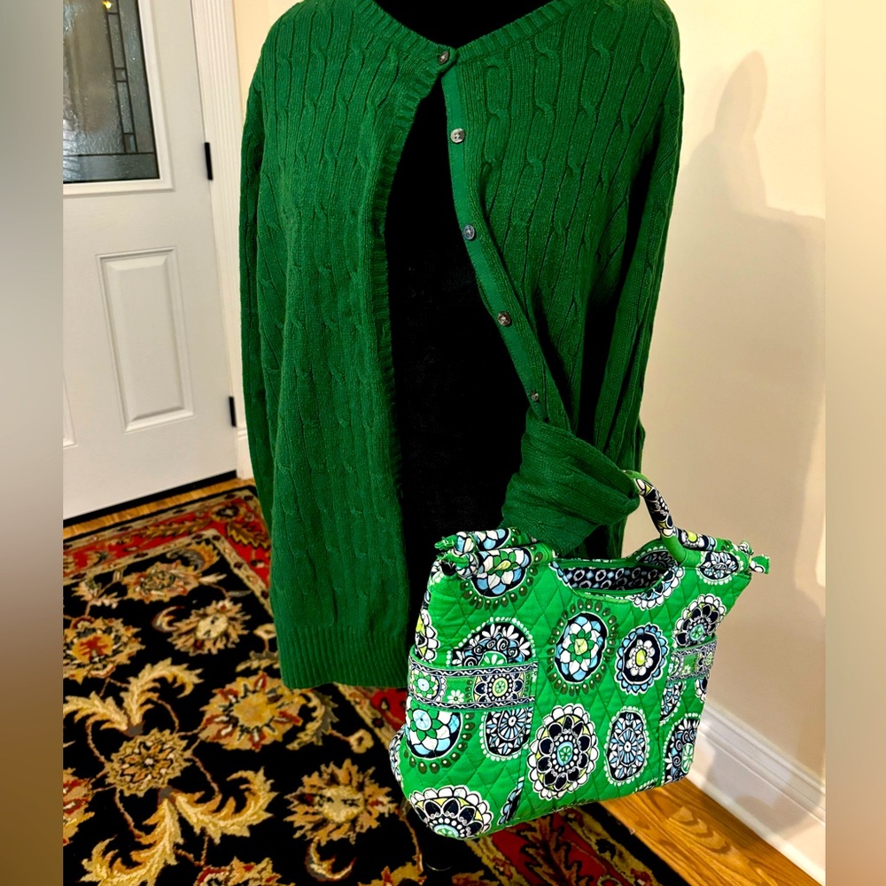 Vera Bradley Gabby Bag in Green Cupcake